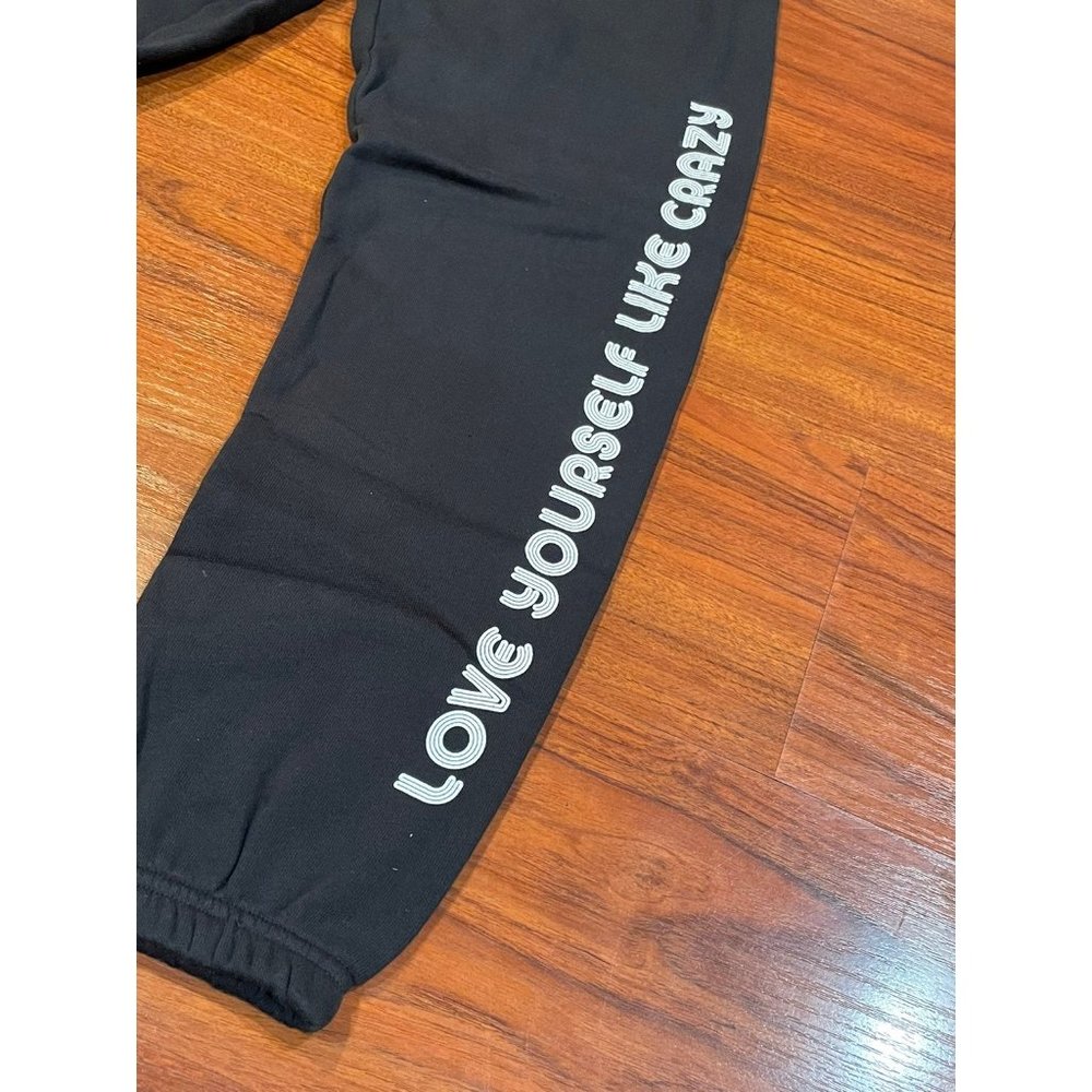 NWT SPIRITUAL GANGSTER LOVE YOURSELF LIKE CRAZY BLACK SWEATPANTS SZ SMALL S - Picture 6 of 10